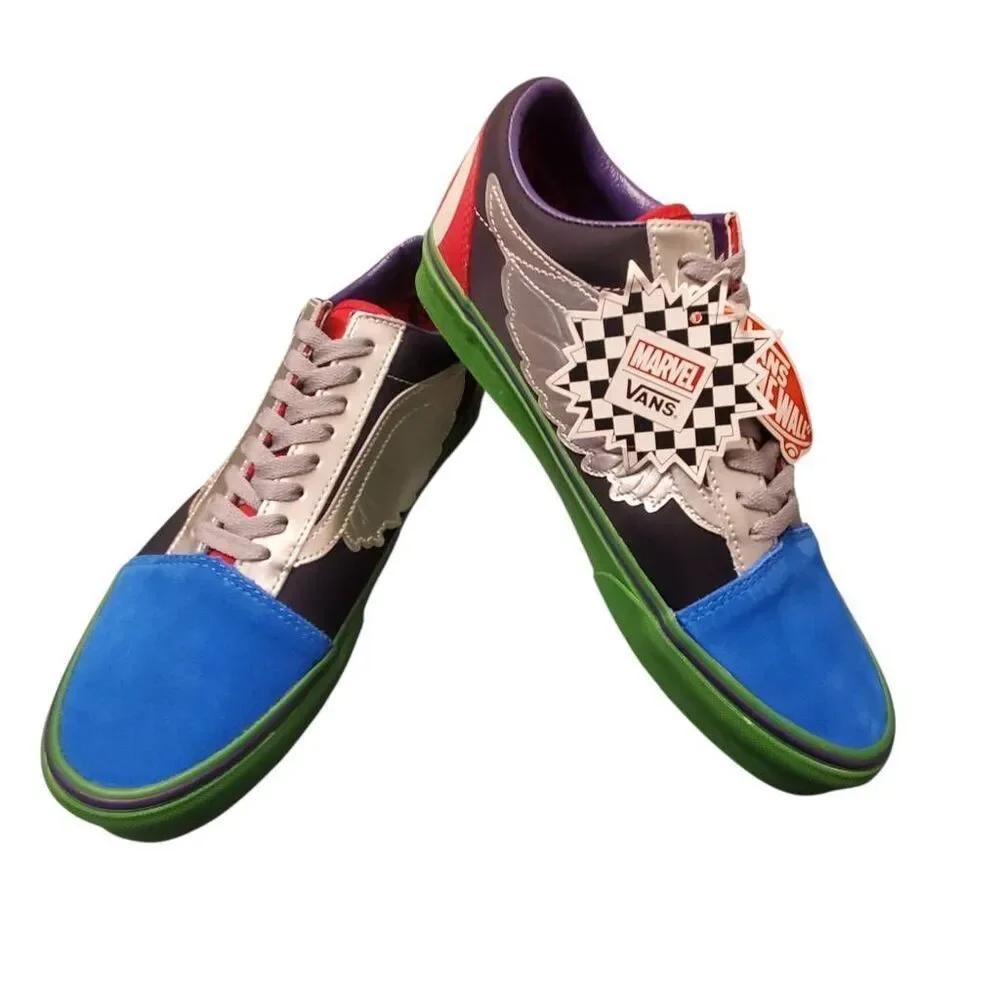 9.5 Marvel x Vans Old Skool Avengers Hulk Thor Iron Man Limited Edition Sneakers